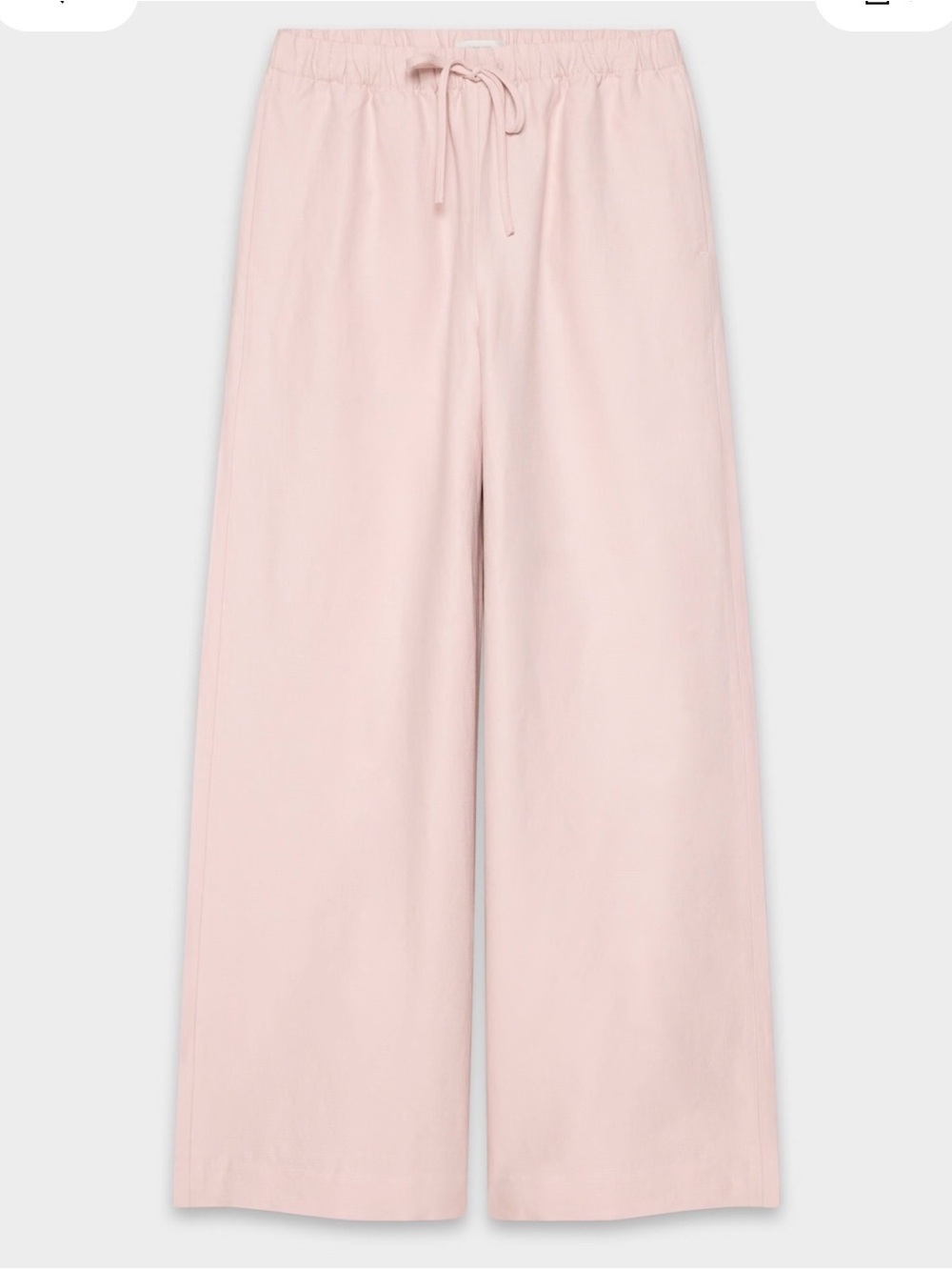 Aritzia Lodge Pants - Cruise linen - Wide Leg Drawstring Pants - Light Pink